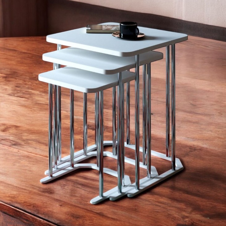 Tokyo Kare 3'lü Zigon Sehpa Tokyo Kare 3'lü Zigon Sehpa