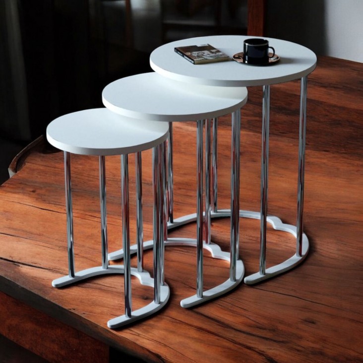 Tokyo Yuvarlak 3'lü Zigon Sehpa Tokyo Yuvarlak 3'lü Zigon Sehpa